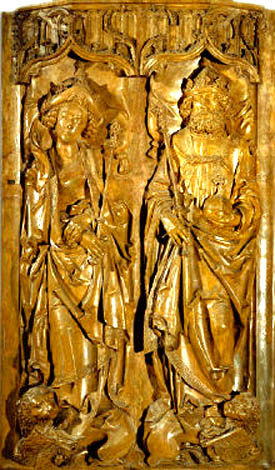 The tomb cover of Henry II and his wife Kunegarde
